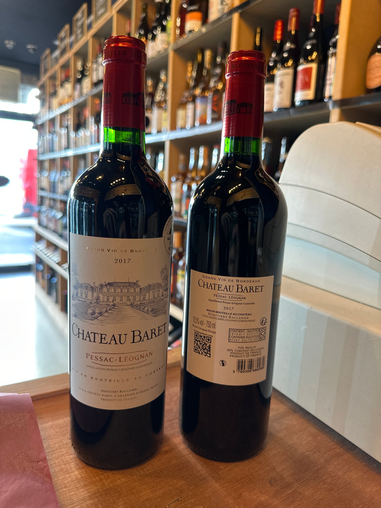 Chateau Baret Red Wine - Merlot Cabernet Sauvignon Pessac Leognan 2017 13.50% ABV